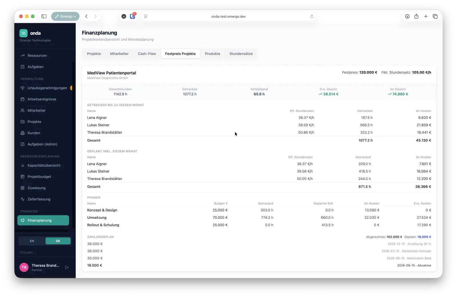 onda fixed-price projects and milestone tracking